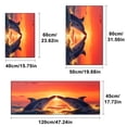thumbnail image 4 of CCTFS Dolphin Sunset Valentine's Day Fall Kitchen Rugs Non Skid Washable Area Carpet [Made in USA], Multi - 3 Pcs 16''*24''/20''*32''/47''*18'', 4 of 10