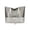 Gray, variant on Women’s Work Laptop Two Tone Tote Bag, Waterproof Nylon PU Wide Handle Zipper Office Handbag