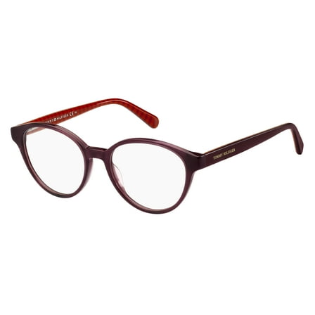 Tommy Hilfiger - TH 2007, Squared acetate women BURGUNDY PATTERN RED