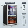 thumbnail image 6 of KNDKO 130 Can Beverage Refrigerator - 3.2 Cu.ft. Mini Fridge Cooler, Wine Cooler for Home/Office, 6 of 10