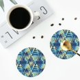 thumbnail image 3 of Bingfone Vintage Hawaiian Style Leather Drinks Coasters with Set of 6,Suitable for Home Kitchen,Coffee Cup Coasters Home Gift, 3 of 7