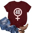 thumbnail image 1 of Puntoco Blusa de manga corta con estampado de moda para mujer, divertida camiseta de cuello redondo, 1 of 3