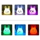 thumbnail image 2 of Nachtlicht , Silikon Led Nachttischlampe Mit 7 Beleuchtung Touch ,tragbare Usb-ladeversion Kaninchen-nachtlichts Fr Babyzimmer,schlafzimmer, Wohnrume,, 2 of 5