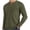 Army Green, variant on Abtuhar Men Solid Loose Long Sleeve V-Neck Summer Lightweight Breathable Casual Tee