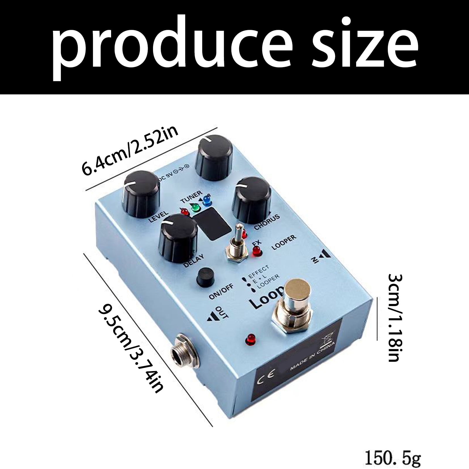 High Performances Electric Guitar Multi Effects Processor Multi Effect Electric Guitar Pedal Looper for Live Performances