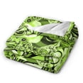 thumbnail image 3 of XMXY Fleece Throw Blanket for Couch, Abstract Retro Green Lightweight Plush Fuzzy Cozy Soft Bed Blankets and Throws for Sofa, 50"x40" inches, 3 of 8