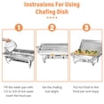 thumbnail image 4 of EVGTTI 8 Pack Chafing Dish Buffet Set,8Qt Rectangular 4×Half Pan+4×Full Pan Stainless Steel Catering Warmer Set with Water Pan for Parties, Events, Wedding, Camping, Dinner, 4 of 6
