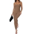 thumbnail image 2 of Bellella Combinaisons pour Femmes Col Rond Pantalon Long Combinaison Extensible Décontractée Bretelles Spaghetti une Pièce Femme 2831 Kaki G, 2 of 4