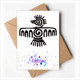 thumbnail image 1 of Mexico Totems Bald Eagle Ancient Civilization Welcome Back Greeting Cards Envelopes Blank, 1 of 3