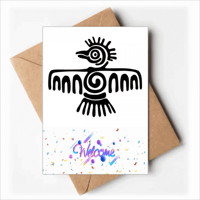 Mexico Totems Bald Eagle Ancient Civilization Welcome Back Greeting Cards Envelopes Blank