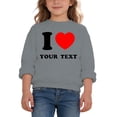 thumbnail image 4 of Bobifish Toddler Girls Sweatshirts Sweet I Heart Fleece Lined Long Sleeve Children Pullover Tops For Kid, 4 of 4