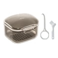 thumbnail image 3 of Visland Retainer Case with Brush Compartment Design Three Layers Buckle Closure Easy to Carry Cleaning Leakproof Orthodontic Mouth Guard Case Travel Use, 3 of 8