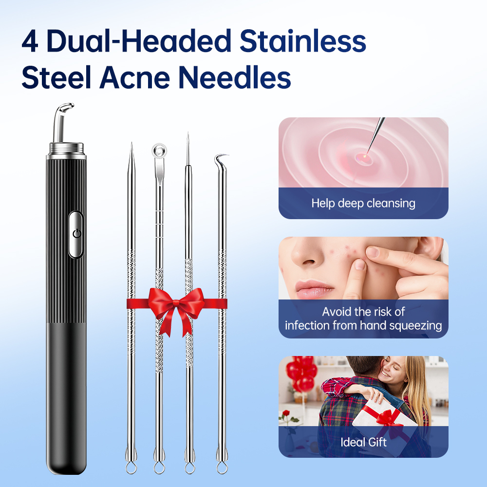Visual Pore Cleaner, Deep Cleaning Comedone Tool, 50Times Magnification 1296P, WiFi Visual Blackhead Remover Tools with Lights, Women Gift