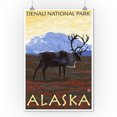 thumbnail image 2 of Denali National Park, Alaska, Caribou Scene (9x12 Wall Art Print, Home Decor), 2 of 3