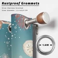 thumbnail image 2 of Outdoor Curtains for Patio Waterproof, Teal Snowman Christmas Outdoor Privacy Panels Grommet, Xmas Tree Coastal Snowflake Starfish Blackout Outside Curtains for Porch/Cabana 54"x108", 2 Panels, 2 of 8