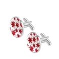 thumbnail image 2 of Snowflakes Men's Stainless Steel Cufflink Set for Dress Shirts - Formal Attire Essential, 2 of 6
