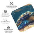 thumbnail image 4 of Pofeuu Sunshine Underwater Sand Turtle Print Leather Coasters Set of 6, Round Cups Mugs Mat Pad for Home Kitchen Heat Resistant Drink Coasters,Square, 4 of 7