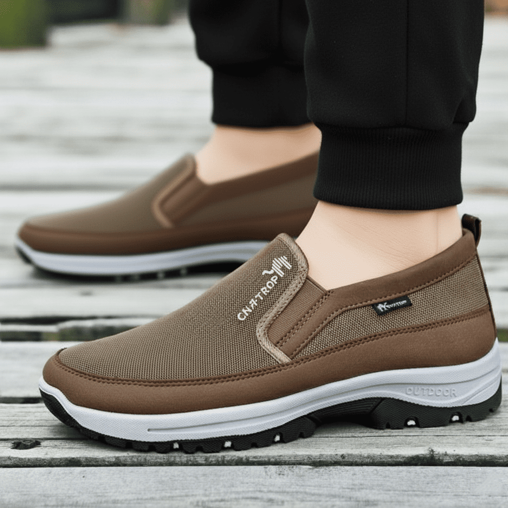 CNA.TROP Men's Slip on Casual Shoes Lightweight Breathable Anti-Slip Walking Shoes, Outdoor Hiking Shoes