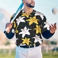 thumbnail image 5 of Lsque Lilies Flowers Pattern Mens Polo Golf Shirts Funny Graphics Shorts Sleeve Button Shirts Baseball T-shirt-XX-Large, 5 of 7