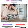 thumbnail image 4 of Designed for Google Pixel 6a Case, Military Grade Protective Phone Case Cover with Enhanced Metal Ring Kickstand [Support Magnet Car Mount] Compatible with Google Pixel 6a, Silver, 4 of 8