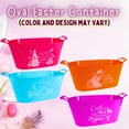 thumbnail image 2 of (4) Easter Printed Basket Set with Handles, 15.82x6.57 in. Plastic Spring-Themed Buckets Party Favors Treats Egg Hunts Container Holiday Baskets Decorative Box Gift Home Organizer Color May Vary, 2 of 7