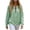 Green, variant on Womens Half Zip Striped Top Mixed Stripe O Ring Zipper Relaxed Fit Long Sleeve Casual Pullover