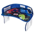 thumbnail image 2 of Kids Travel Tray, Toddler Car Seat Lap Activity Tray, Side Walls, Mesh Snack Pockets, Cellphone Holder, Waterproof Car Seat, Stroller, Airplane Play and Learn Area, 2 of 7