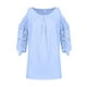 thumbnail image 4 of Pntutb - Camiseta de moda para el hogar con cuello redondo y hombros descubiertos para mujer Pntutb Pntutb-4437, 4 of 4
