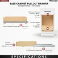 thumbnail image 3 of Rev-A-Shelf 11.71" Pullout Kitchen Cabinet Drawer, Soft-close, 4WDB-12SC-1, 3 of 6