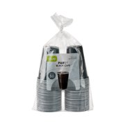 True Black Disposable Cups for Birthday Party, Game Nights, 16oz, Set of 50