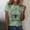 Green, variant on QHWAUAKFBN T Shirts For Women Trendy Loose Fit Summer Printed Short Sleeved Crew Neck Tshirts Top