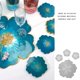 thumbnail image 5 of Molde de posavasos Irregular Cup Pad Flower Molde de estante portátil Molde de silicona para posavasos, 1 pieza grande, 3 piezas pequeño Scienceny HA000962-02, 5 of 6
