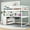2: White, variant on Harper & Bright Designs Wooden Full Size Loft Bed with Stair and Desk, High LoftBed with Storage Shelve and Two Drawers for Bedroom, Gray