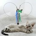 thumbnail image 6 of Cat Feather Toy Rope Chase Exercise with Suction Cup Rod Playing Toy Long Steel Wire Funny Interactive Cat Toys Toys Worm, 6 of 7