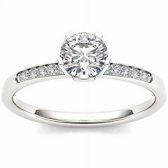 1/2 Carat T.W. Diamond Solitaire 14kt White Gold Engagement Ring
