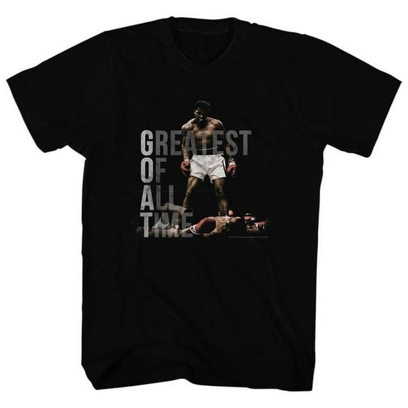 Muhammad Ali Greatest Of All Time Black Adult T-Shirt 4Xl