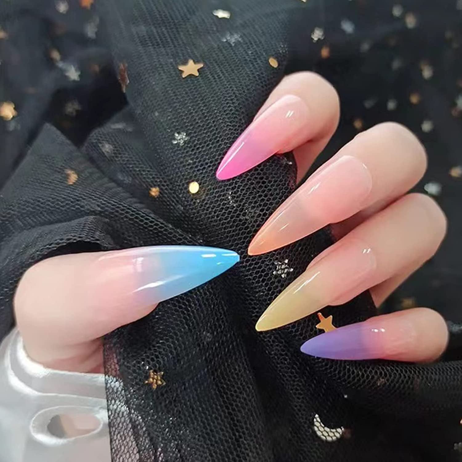 Extra Long Fake Nails Press on Nails with Candy Colors,Acrylic Nails for Women And Grils,Thick Full Cover False Nails,Stick on Nails Press on for Nail Art Decoration24Pcs (style1) Extra Long Fake Nails Press on Nails with Candy Colors,Acrylic Nails for Women And Grils,Thick Full Cover False Nails,Stick on Nails Press on for Nail Art Decoration24Pcs (style1)
