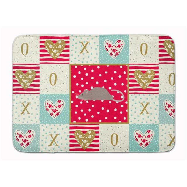 Carolines Treasures CK5463RUG 19 x 27 in. Satin Rat Love Machine Washable Memory Foam Mat