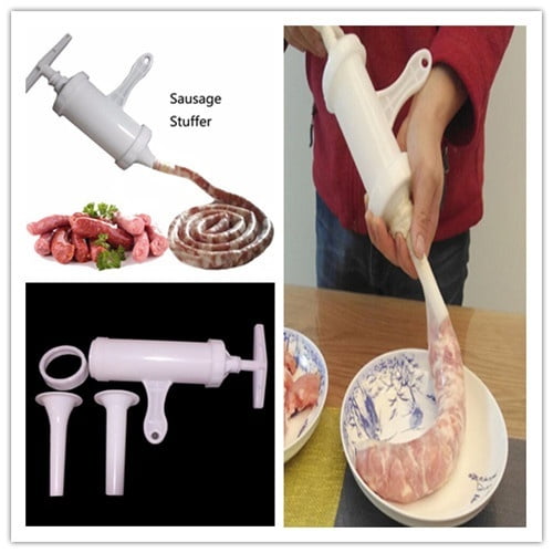 White Funnel Nozzle Sausage Stuffer Manual Stuffed Sausage Meat Machine