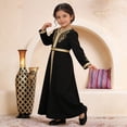 thumbnail image 6 of Staki Abaya for Kids Girls Middle East Prayer Dress Muslim Abaya Hooded Islamic Modest Arabian Dresses Middle Dubai Attire Kaftan 6Y 7Y 8Y Black,12-13 Years, 6 of 7