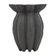 thumbnail image 6 of DecMode 12" Speckle Textured Black Ceramic Vase with Tulip Style Opening, 6 of 9