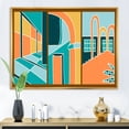 thumbnail image 2 of Designart 'Geometric Shapes Vintage Style Building Windows' Modern Framed Canvas Wall Art Print, 2 of 5