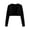 Black, variant on Women's Summer Cardigan Long Sleeve Knit Shrugs Trendy Open Front Cropped Cardigan for Women