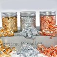 thumbnail image 2 of Imitation Silver Gold Foil Chips Flakes Decal Decoration Nails Arts Sticker for Painting Crafts Slime Resin Mold Filling Silver, 2 of 4