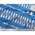 thumbnail image 2 of Soimoi Blue Heavy Satin Fabric Bottle Bar Print Fabric by the Yard 56 Inch Wide, 2 of 3