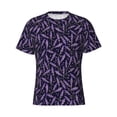 thumbnail image 3 of Naloa Lavender Flowers Men's T-Shirt Sport T-shirt Men's Basic Tee Casual Men's Shirt, Round Neck, Short Sleeves - 3X-Large, 3 of 5