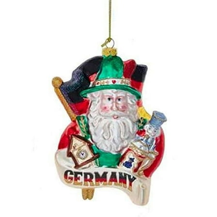 German Santa Claus Glass Christmas Tree Ornament Germany