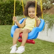 Little Tikes 2-in-1 Snug and Secure Swing, High Back Swing, Blue