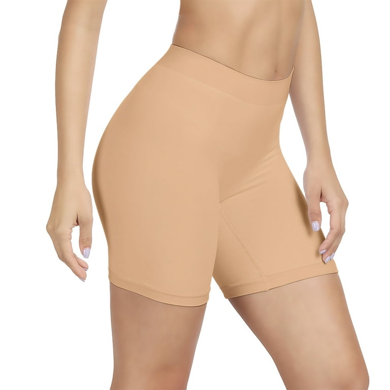 Simiya Molasus Women'S Cotton Underwear High Waisted Full Coverage Ladies  Panties (Regular Plus Size) Beige S 