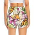 thumbnail image 4 of Goofa Butterflies2 Printed Women 2 in 1 Running Shorts,Quick Dry Athletic Workout Shorts,High Waisted Athletic Shorts with Liner Pockets-X-Large, 4 of 9
